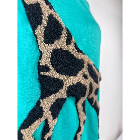 Jane+Delancey women's small green long‎ sleeve pullover top giraffe textured NWT - Picture 5 of 8